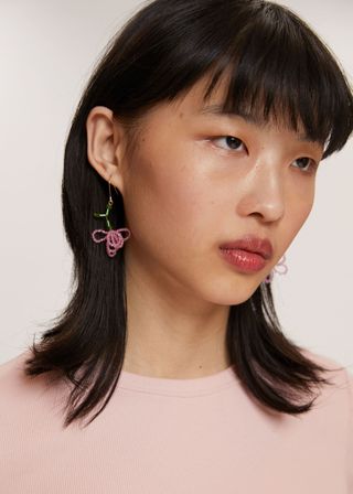 & Other Stories + Flower Beaded Earrings