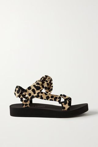 Loeffler Randall + Maisie Leopard-Print Sandals