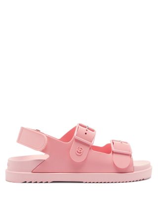 Gucci + GG Buckled Rubber Sandals