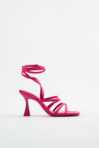 Zara + Lace Up High-Heel Sandals