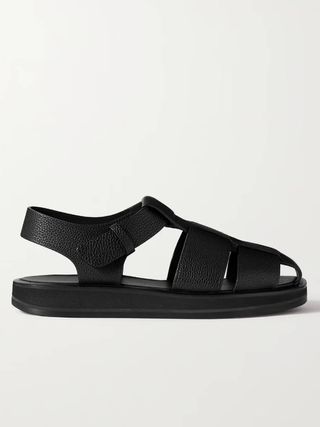 The Row + Fisherman Woven Textured-Leather Sandals