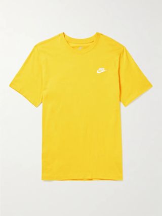 Nike + Sportswear Club Logo-Embroidered Cotton-Jersey T-Shirt