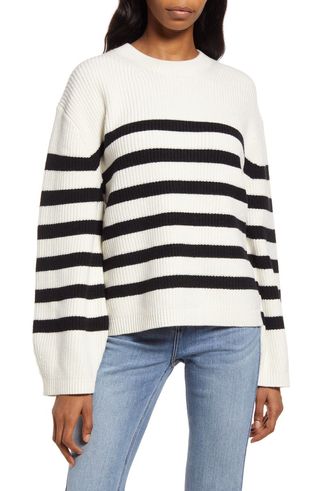 & Other Stories + Stripe Oversize Long Sleeve Sweater