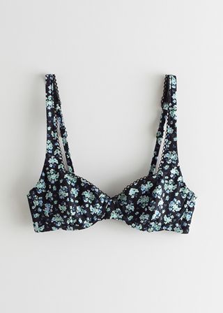 & Other Stories + Floral Print Underwire Bikini Top