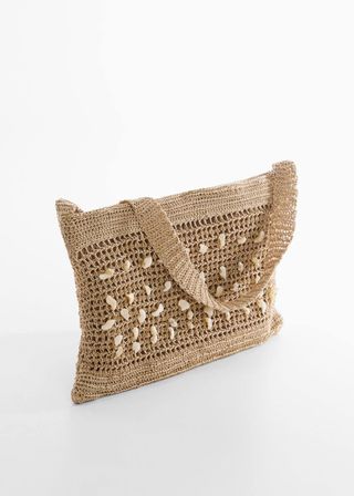 Mango + Crochet Bag With Shell Detai
