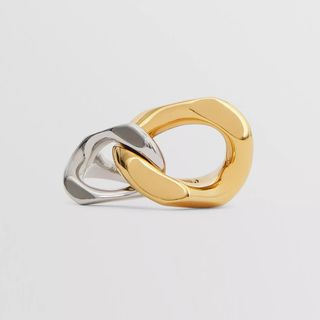 Burberry + Gold and Palladium-Plated Chain-Link Ring