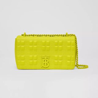 Burberry + Small Quilted Lambskin Lola Bag in Vivid Lime