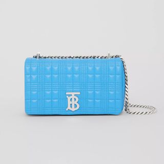 Burberry + Small Quilted Lambskin Lola Bag in Bright Sky Blue
