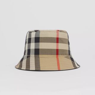 Burberry + Check Cotton Bucket Hat