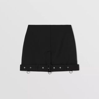 Burberry + Mohair Wool Reconstructed Mini Skirt