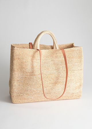 & Other Stories + Large Woven Straw Tote