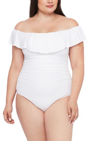 La Blanca + Off the Shoulder One-Piece Swimsuit