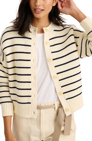 Alex Mill + Nico Chunky Stripe Cotton Cardigan