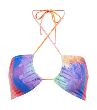 Reina Olga + Printed Cutout Bikini Top