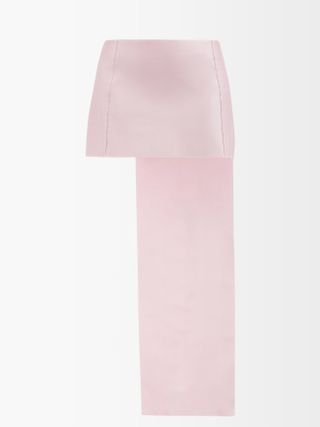 Prada + Panelled-Train Silk-Gabardine Mini Skirt