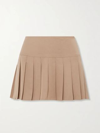 Reformation + Tessa Pleated Tencel Lyocell-Twill Mini Skirt