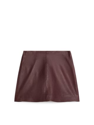 Arket + Mini Leather Skirt