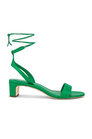 Loeffler Randall + Jackie Ankle Wrap Sandal in Emerald