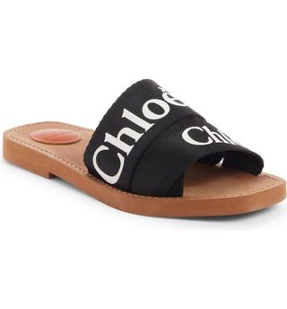Chloé + Logo Slide Sandal