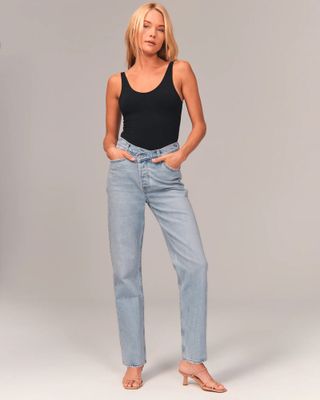 Abercrombie + High Rise Dad Jeans