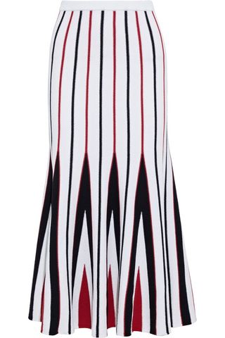 Gabriela Hearst + Aegina Striped Wool Skirt
