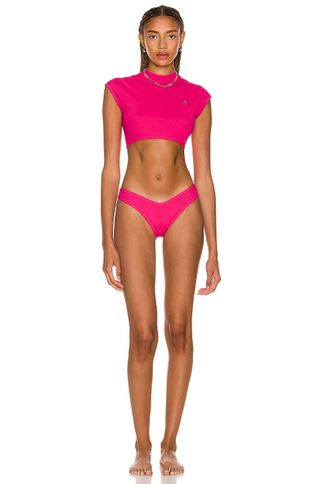 The Attico + Crop Top Bikini Set