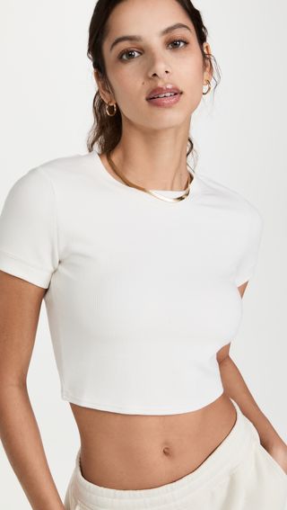 Alo Yoga + Micro Waffle Sierra Short Sleeve Top