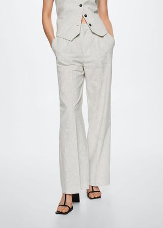 Mango + Pinstripe Suit Pants
