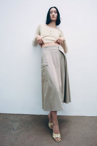 Zara + Midi Cargo Skirt