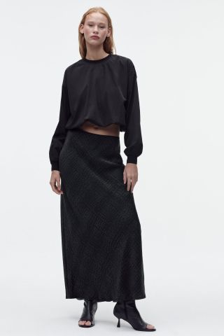 Zara + Flowy Midi Skirt