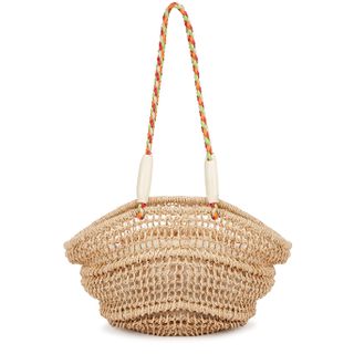 Aranaz + Blando Woven Sand Raffia Basket Bag