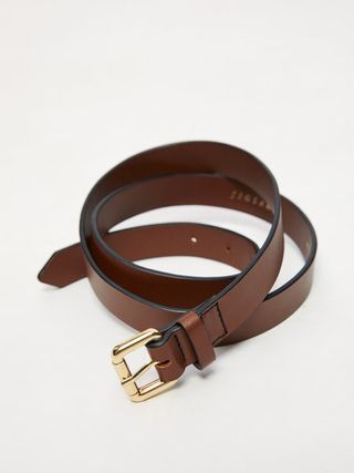 Jigsaw + Leather Narrow Belt