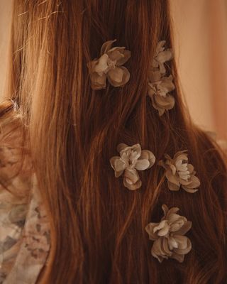 Rock N Rose + Franny Flower Hair Pins in Nude