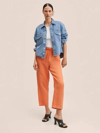 Mango + 100% Linen Trousers