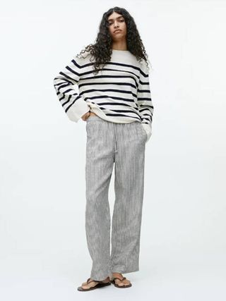 Arket + Linen Drawstring Trousers