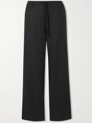 The Row + Dandy Silk and Linen-Blend Canvas Wide-Leg Pants