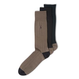 Polo Ralph Lauren + Soft Touch Ribbed Heel Toe 3 Pack