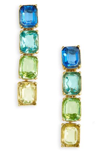 Oscar De La Renta + Crystal Baguette Drop Earrings