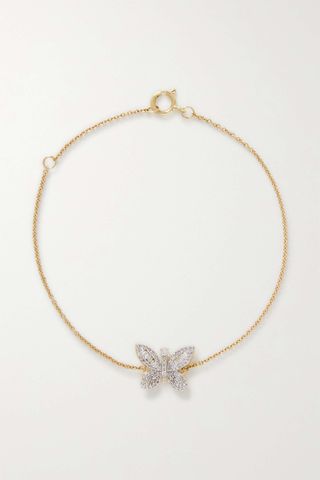 Stone and Strand + Jumbo Butterfly Gold Diamond Bracelet