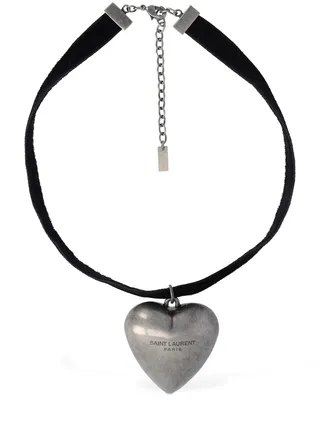 Saint Laurent + Oversized Heart Choker