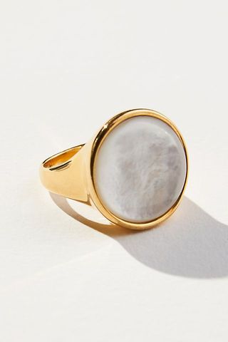 Anthropologie + Round Stone Cocktail Ring