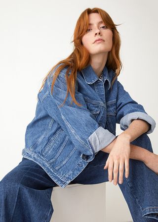 & Other Stories + Oversized Buttoned Denim Jacket
