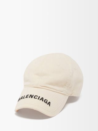 Balenciaga + Logo-Embroidered Cotton Baseball Cap