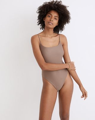 Madewell + Second Wave Spaghetti-Strap One-Piece Swimsuit