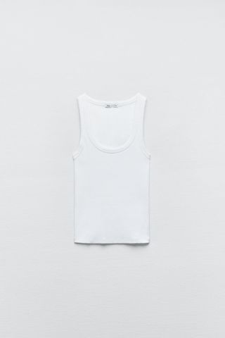 Zara + Ribbed Strappy Vest Top