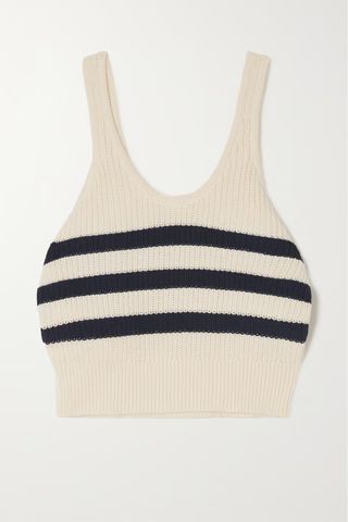 The Upside + Valley Ophelia Ribbed Striped Organic Cotton Tank