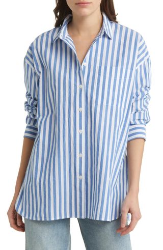 Madewell + The Signature Poplin Springy Stripe Button-Up Shirt
