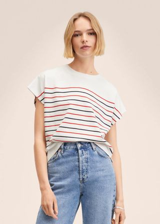 Mango + Oversize Cotton T-Shirt