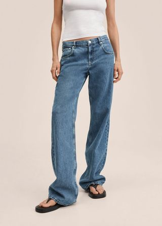 Mango + Mid-Rise Straight Jeans