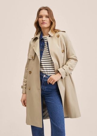 Mango + Cotton Classic Trench Coat